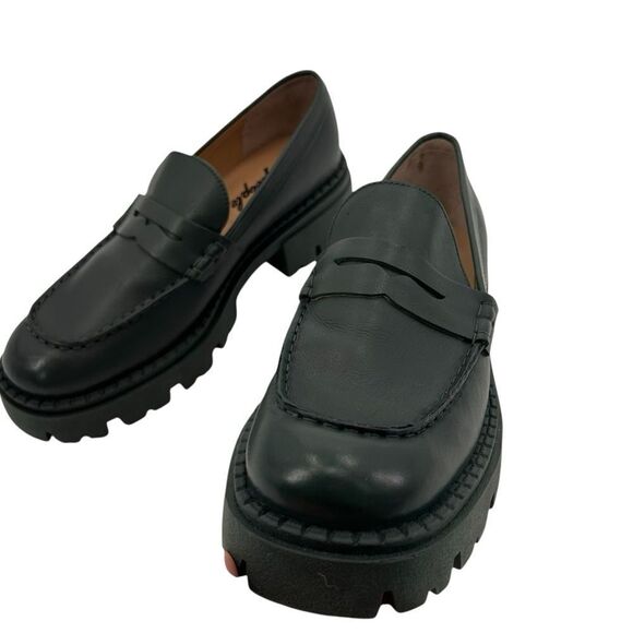 Free people Lyra lug sole dark green loafer size 39.5 - Picture 2 of 13